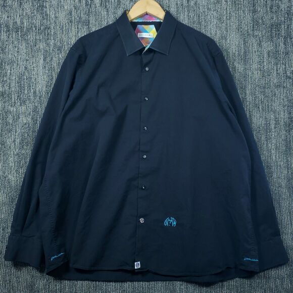 John Lennon Dress Shirt Sz Mens 4XL Button Up Long Sleeve Colorful Collar Sleeve - Picture 14 of 15